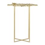 Gold Metal Lotus Accent Table