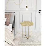 Gold Metal Lotus Accent Table