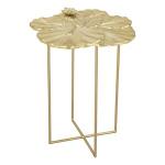 Gold Metal Lotus Accent Table