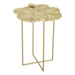 Gold Metal Lotus Accent Table