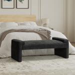 Black Severin Upholstered Bench