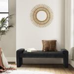 Black Severin Upholstered Bench
