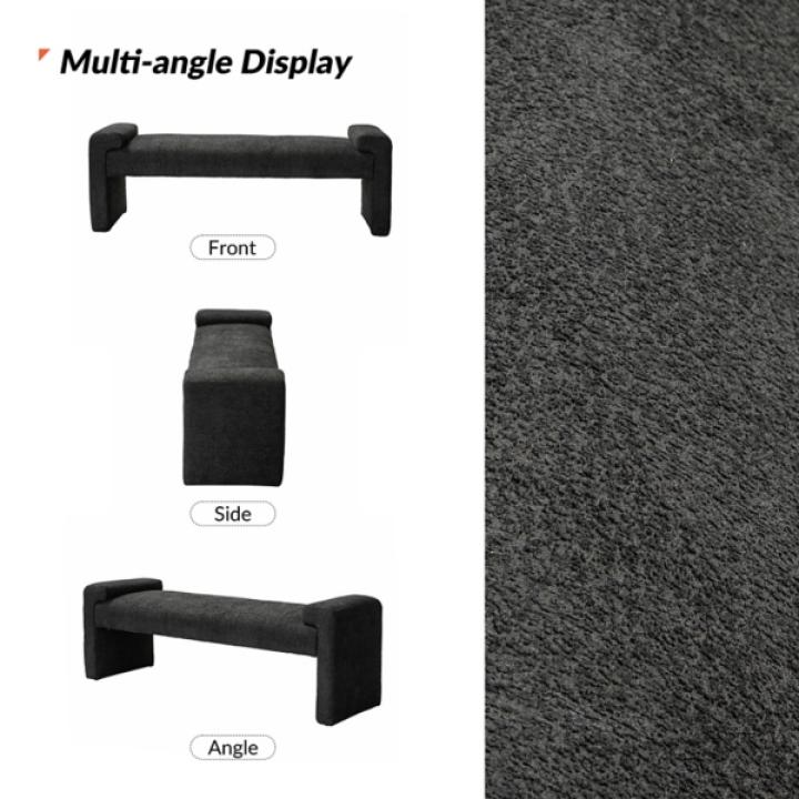 Black Severin Upholstered Bench