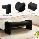 Black Severin Upholstered Bench