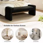 Black Severin Upholstered Bench