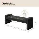 Black Severin Upholstered Bench