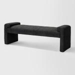 Black Severin Upholstered Bench
