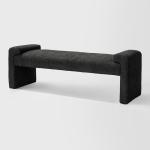 Black Severin Upholstered Bench