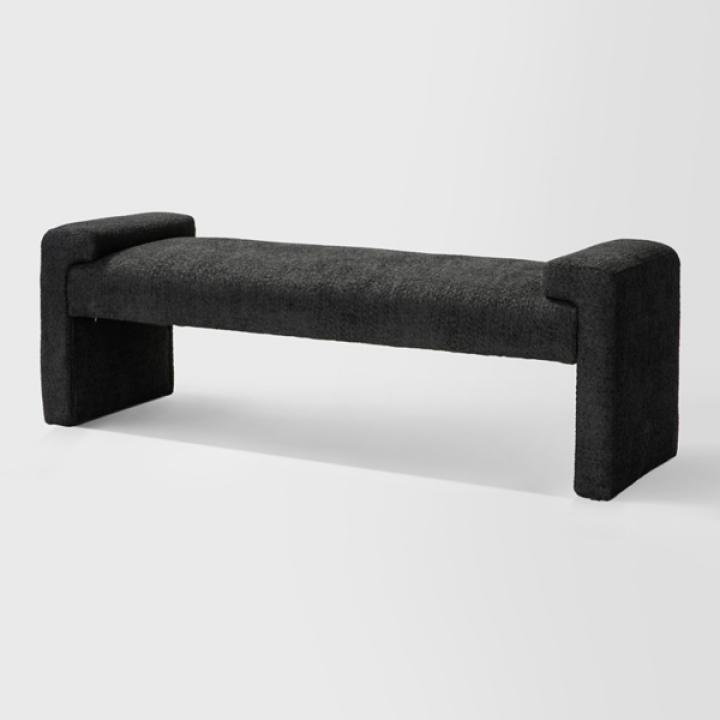 Black Severin Upholstered Bench