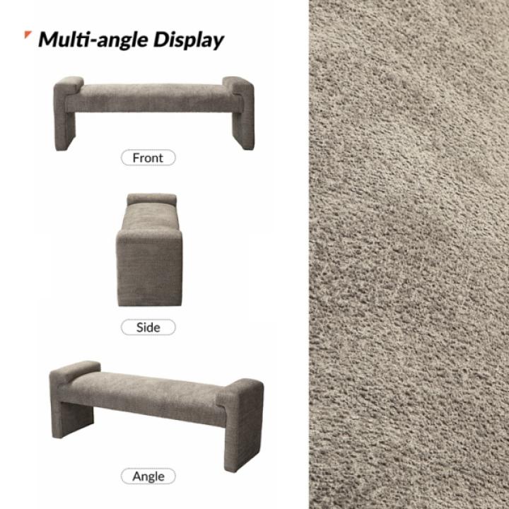 Gray Severin Upholstered Bench