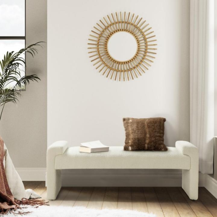 Ivory Severin Upholstered Bench