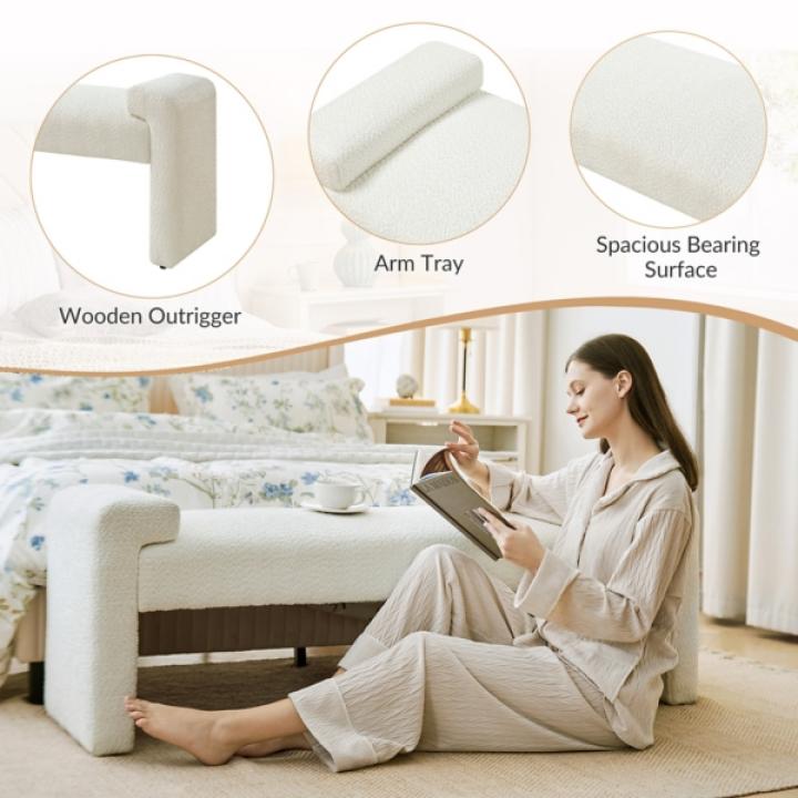 Ivory Severin Upholstered Bench