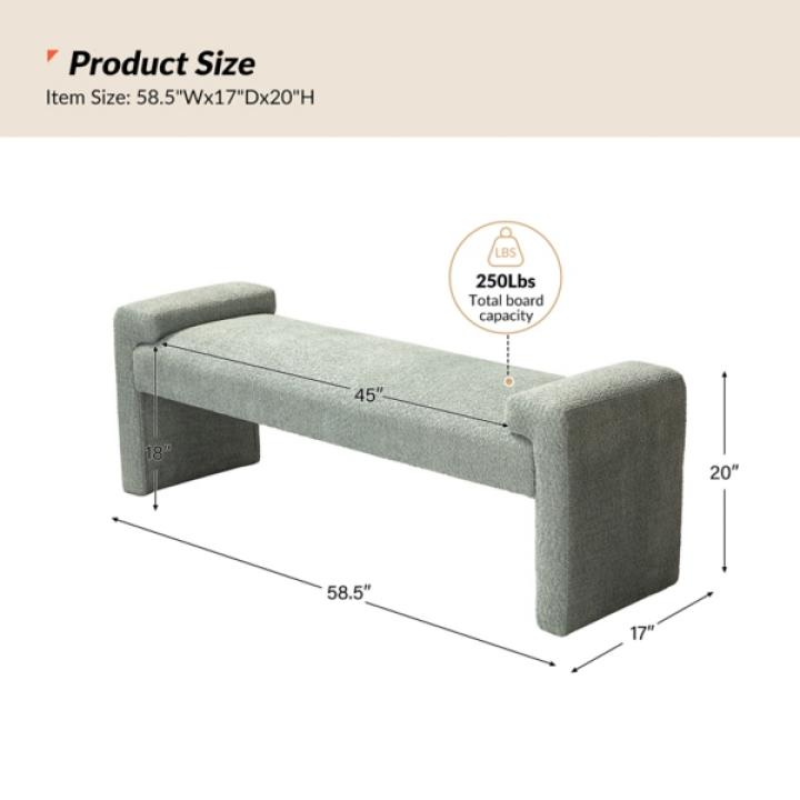 Sage Severin Upholstered Bench