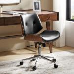 Black Faux Leather Molly Office Chair