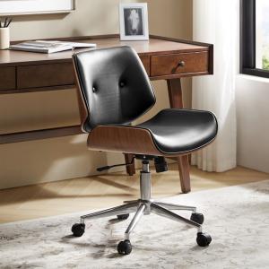Black Faux Leather Molly Office Chair