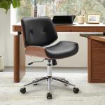 Black Faux Leather Molly Office Chair