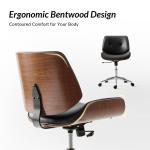 Black Faux Leather Molly Office Chair