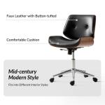 Black Faux Leather Molly Office Chair