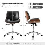 Black Faux Leather Molly Office Chair