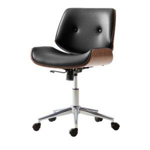 Black Faux Leather Molly Office Chair
