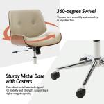 Ivory Faux Leather Molly Office Chair