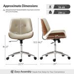 Ivory Faux Leather Molly Office Chair