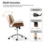 Ivory Faux Leather Molly Office Chair