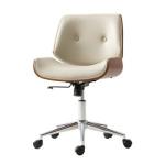 Ivory Faux Leather Molly Office Chair