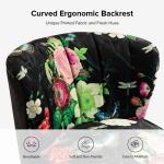 Black Floral Amata Accent Chair