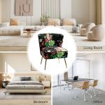 Black Floral Amata Accent Chair