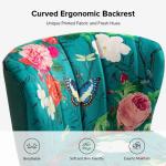 Teal Floral Amata Accent Chair