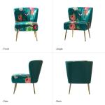 Teal Floral Amata Accent Chair