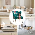 Teal Floral Amata Accent Chair