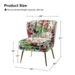 Ivory Floral Amata Accent Chair