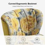 Yellow Floral Amata Accent Chair