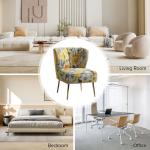 Yellow Floral Amata Accent Chair