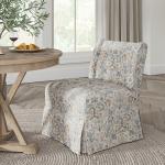 Damask Skirted Edwin Slipper Chair