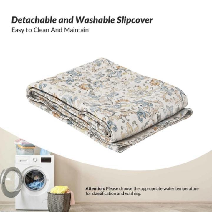 Damask Skirted Edwin Slipper Chair