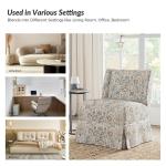 Damask Skirted Edwin Slipper Chair