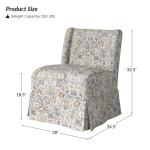 Damask Skirted Edwin Slipper Chair