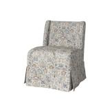 Damask Skirted Edwin Slipper Chair