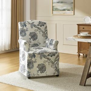 Blue Jacobean Slipcover Konrad Dining Chair