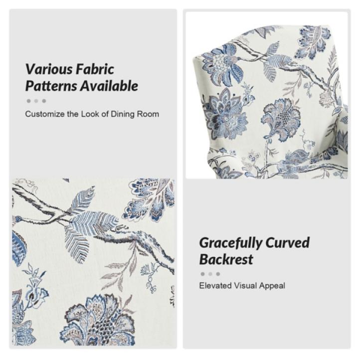 Blue Jacobean Slipcover Konrad Dining Chair