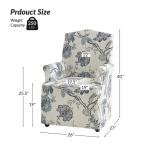 Blue Jacobean Slipcover Konrad Dining Chair