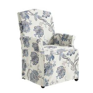 Blue Jacobean Slipcover Konrad Dining Chair