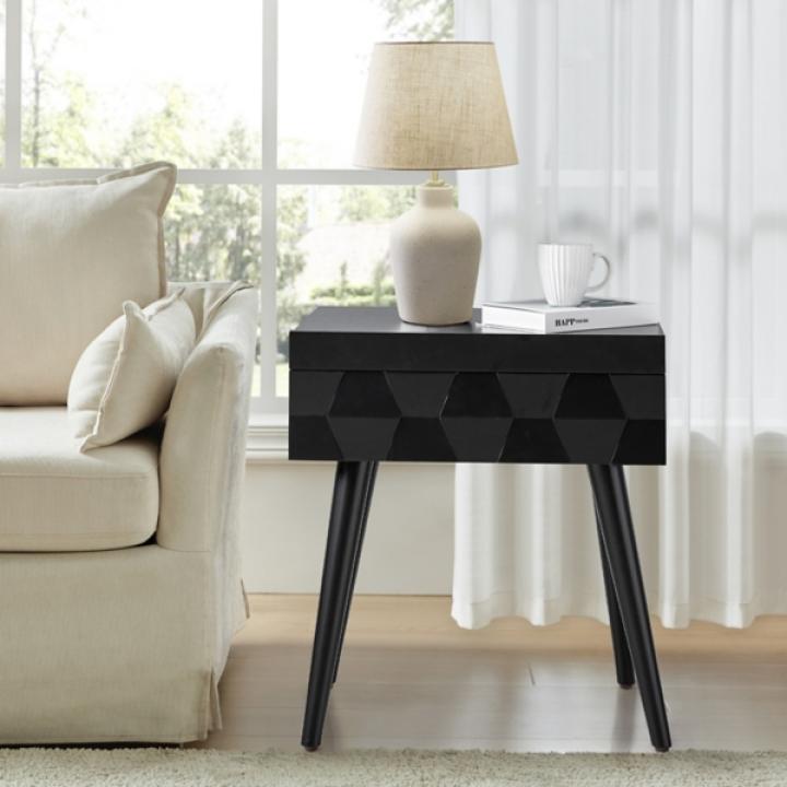 Black Wood Julian End Table