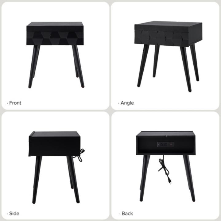 Black Wood Julian End Table