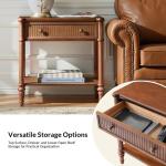 Brown Wood Derek Charging End Table