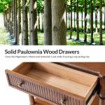 Brown Wood Derek Charging End Table