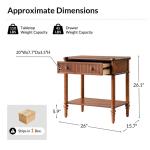 Brown Wood Derek Charging End Table
